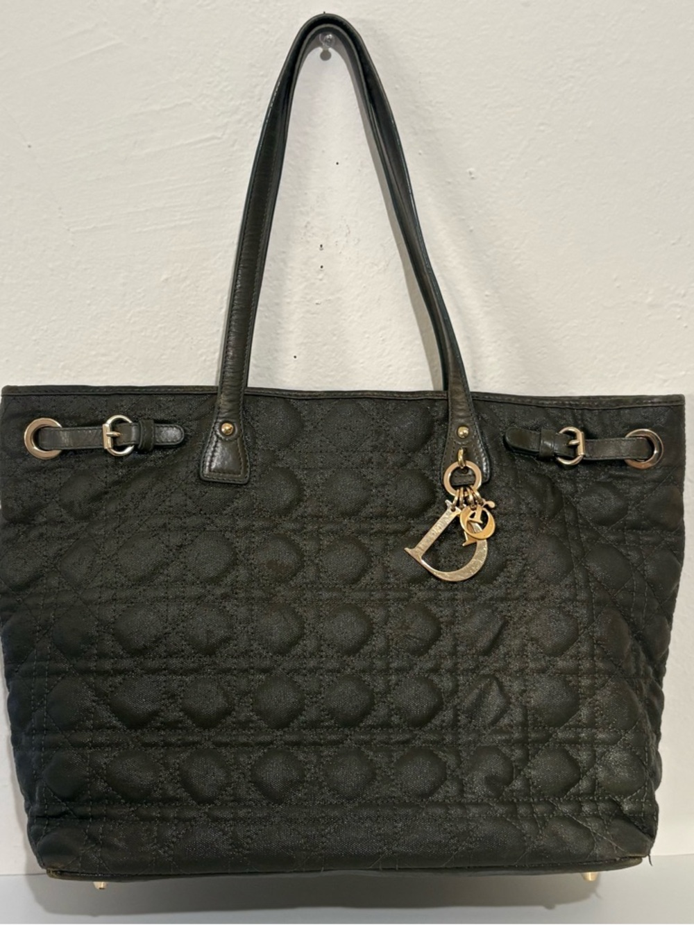 Christian Dior Large Cannage Panarea Tote – Green